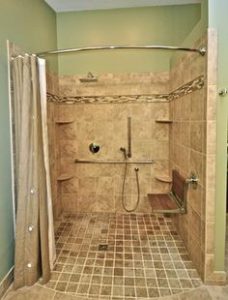An example of an accessible shower.