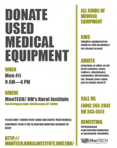Donate used medical equipment