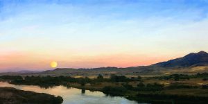 Susan's Moon Over Montana Painting