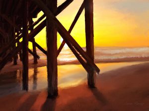 Susan's Sunset Pier Painting