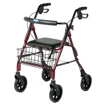 Thumbnail of Walker-Invacare red rollator.