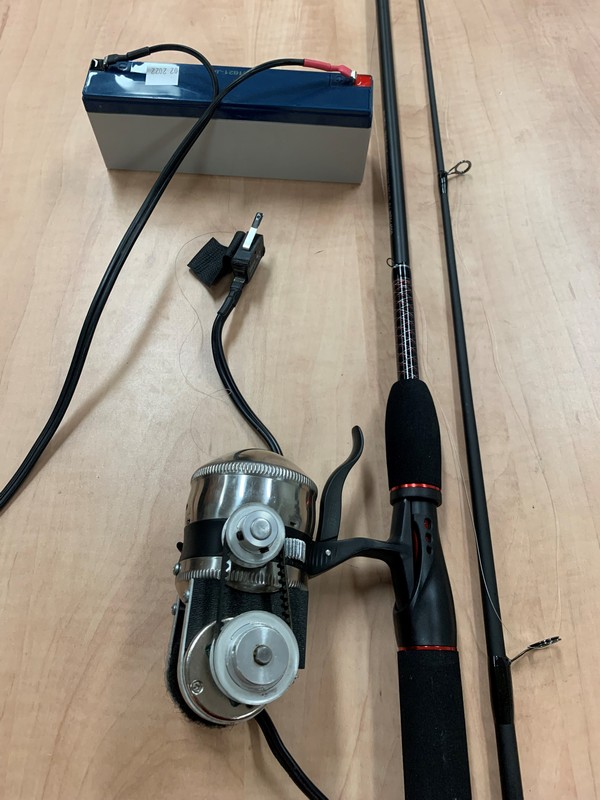 Thumbnail of Fishing Rod with Switch Activated Powered Reel.