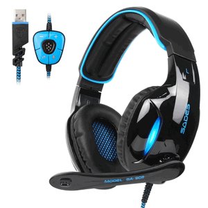 Sades over the ear USB headset with microphone