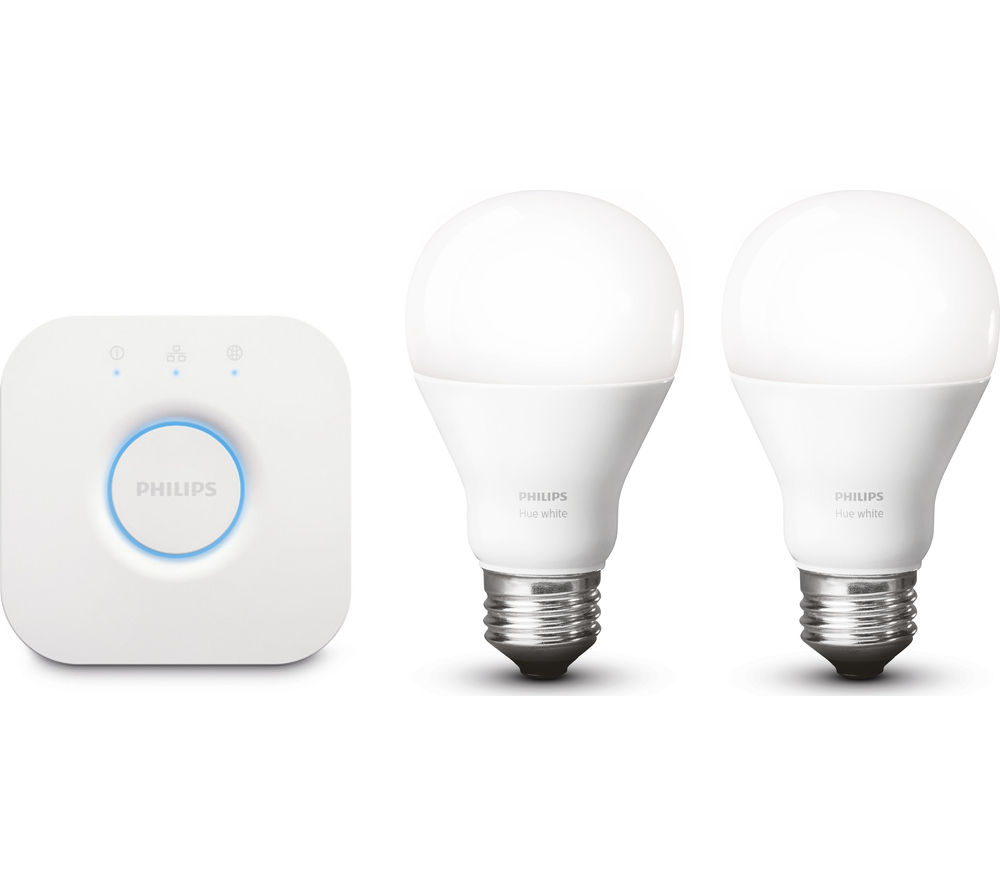 Thumbnail of Philips Hue White and Color Ambiance A19 60W Equivalent LED Smart Bulb Starter Kit.