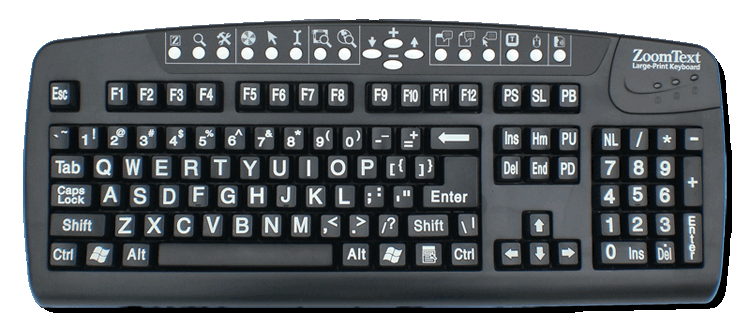 Thumbnail of Large Print Keyboard - ZoomText.