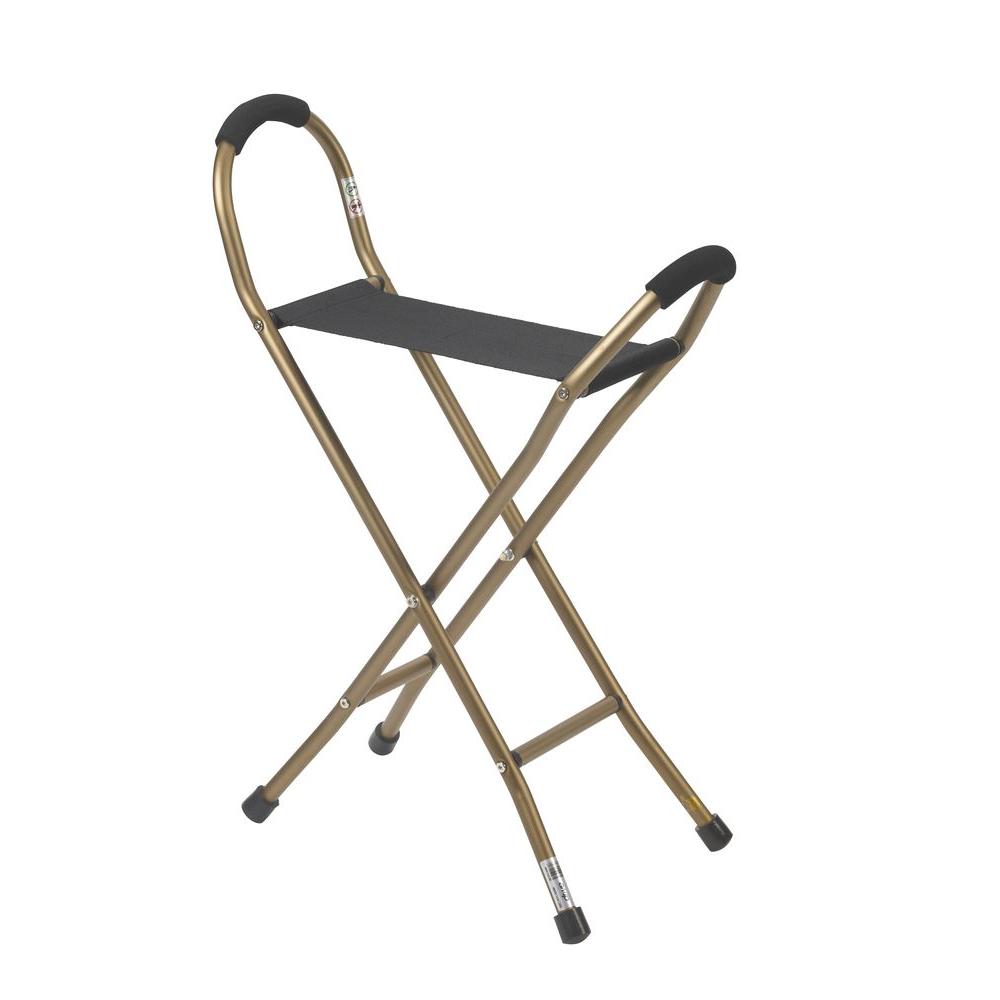 Thumbnail of Folding Lightweight Cane with Sling Style Seat.