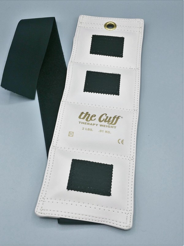 Vinyl Weighted Cuff - white, 2 pounds