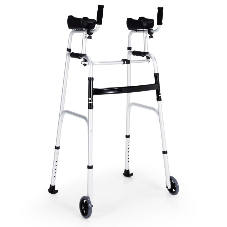 Thumbnail of Folding Walker with Removable Padded Armrests.
