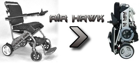 Thumbnail of Air Hawk Foldable Lightweight Power Wheelchair.