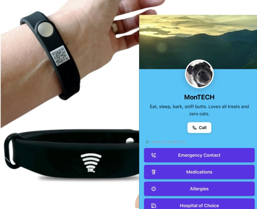Thumbnail of BLACK Digital ID Bracelet - Adult.