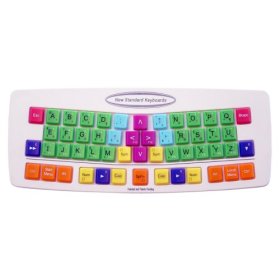 Thumbnail of Ergonomic New Standard Rainbow keyboard.