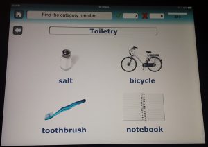 communication app on ipad showing activities