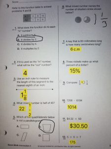 A math worksheet filled out using SnapType